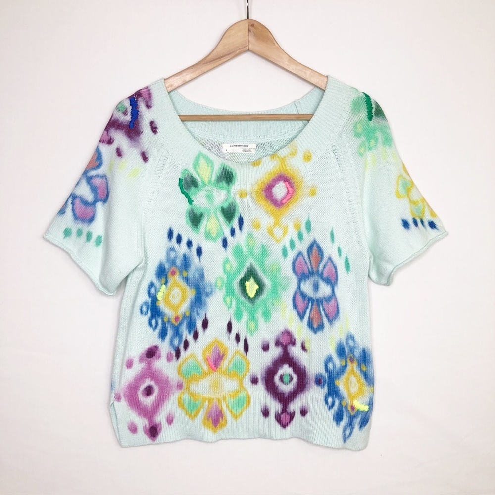 Anthropologie Meera BoHo multicolored sweater tee.
